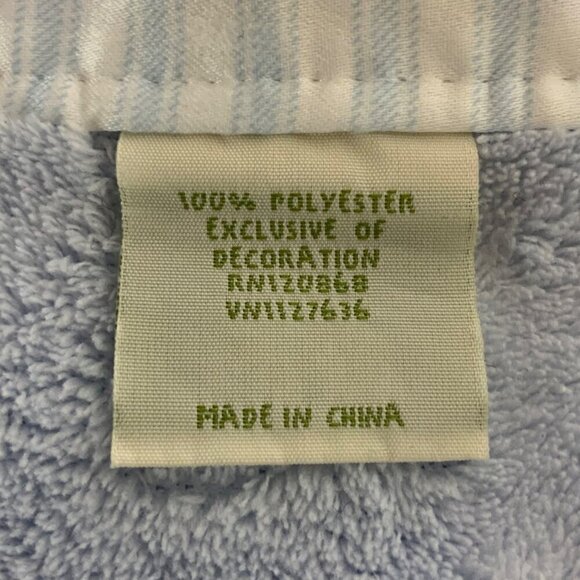 Disney Baby Classic Pooh Blue Plush Blanket With Satin Trim Embroidered Logo - Picture 6 of 7